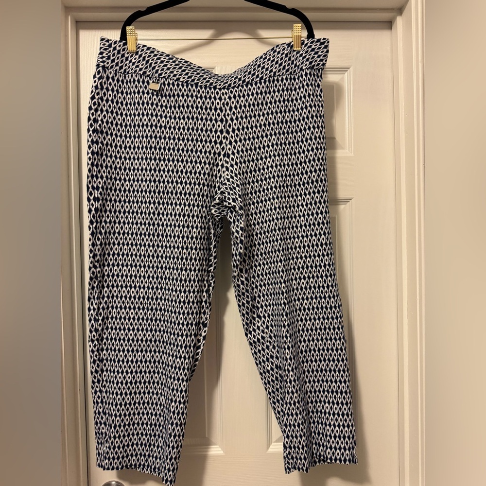 Ingredients Blue and White Patterned Pants